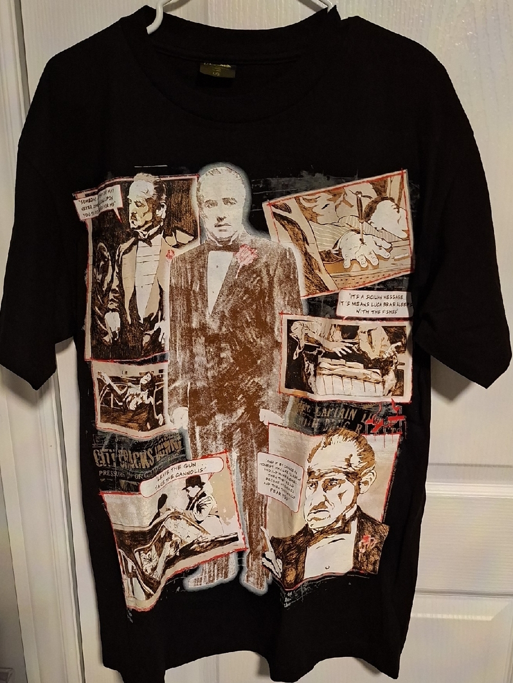 Classic Black Graphic Short Sleeve Tee - Vintage Movie Collage